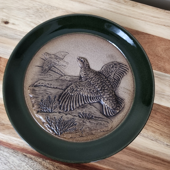 Set of 2 Vintage Poole England Pheasant Wall Decor Plates - No.68/No.36 of 5000 - Picture 7 of 10